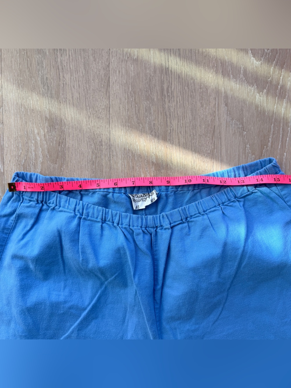 Vintage blue elastic waist band pants - Picture 3 of 4